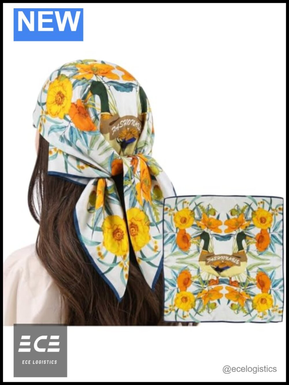 100% Mulberry Silk Square Scarf 27x27 Women's Head Neck Wrap Bandana